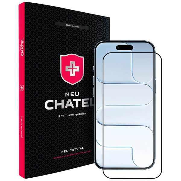 Защитное стекло NEU Chatel Corning Gorilla Glass Anti-Static with Mesh for iPhone Air Front Black (NEU3D17PBAIR)
