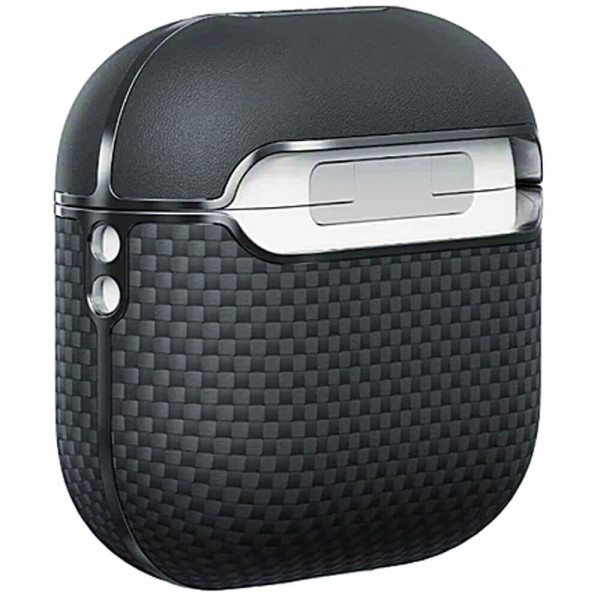 Чехол Pitaka Aramid Fiber Magnetic Case Plain Black/Grey for Airpods 4/5 (APM2404)