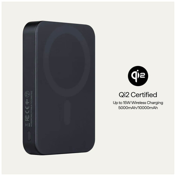 Внешний аккумулятор Pitaka Aramid Fiber Magnetic Power Bank Qi2 10000mAh Twill Black/Grey (PBQ2501)
