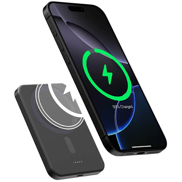 Внешний аккумулятор Pitaka Aramid Fiber Magnetic Power Bank Qi2 5000mAh Twill Black/Grey (PBQ2401)