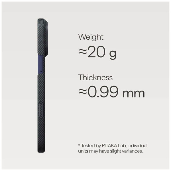 Чехол-накладка Pitaka Edge Ultra-Slim Case Aries NoProblemo for iPhone 17 Pro Max (KI1701NOP)