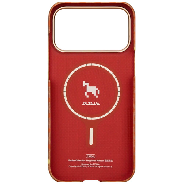 Чехол-накладка Pitaka Edge Ultra-Slim Case Happiness Rides Amber for iPhone 17 Pro (HR1701P)