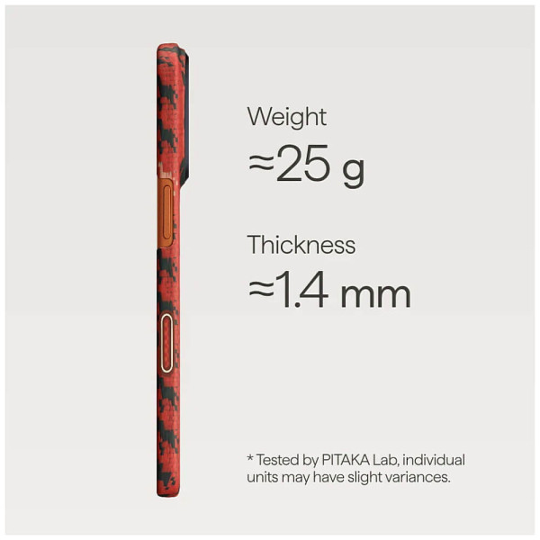 Чехол Pitaka Edge Ultra-Slim Case Happiness Rides Maroon for iPhone 17 Pro Max (HR1708PM)