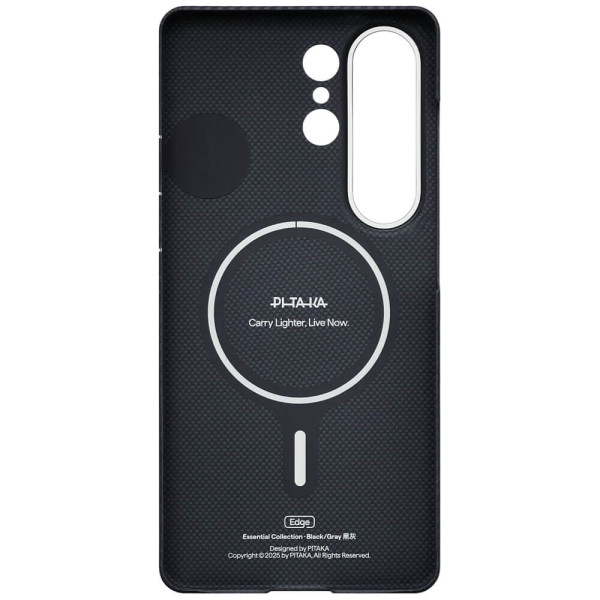 Чехол Pitaka Edge Ultra-Slim Case Classic Twill 600D Black/Grey for Samsung Galaxy S26 Ultra (KS2601U)