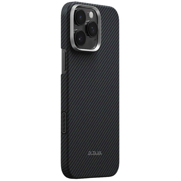Чехол-накладка Pitaka Ultra-Slim Case Classic Twill 600D Black/Grey PitaTap for iPhone 16 Pro Max (KI1602PAM)
