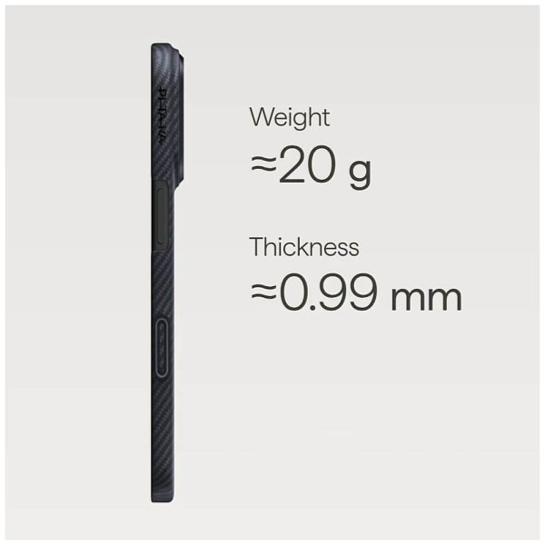 Чехол Pitaka Ultra-Slim Case Twill Black/Grey for iPhone 17 Pro (KI1701BP)