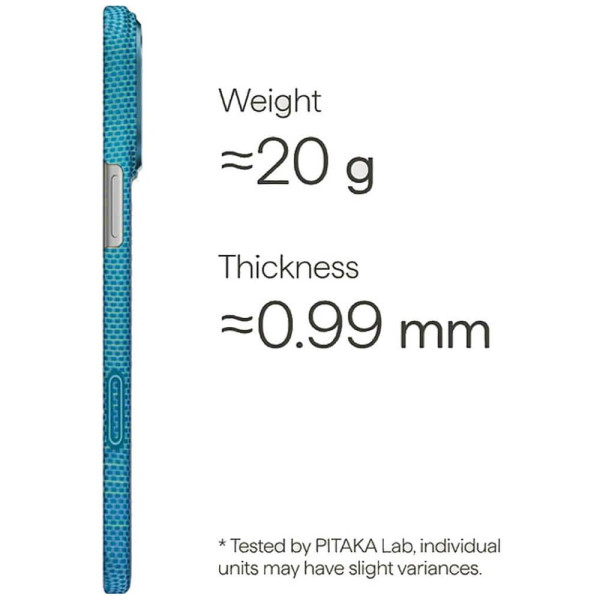 Чехол-накладка Pitaka Ultra-Slim Case Lucid Blue for iPhone 17 (KI1702AG)