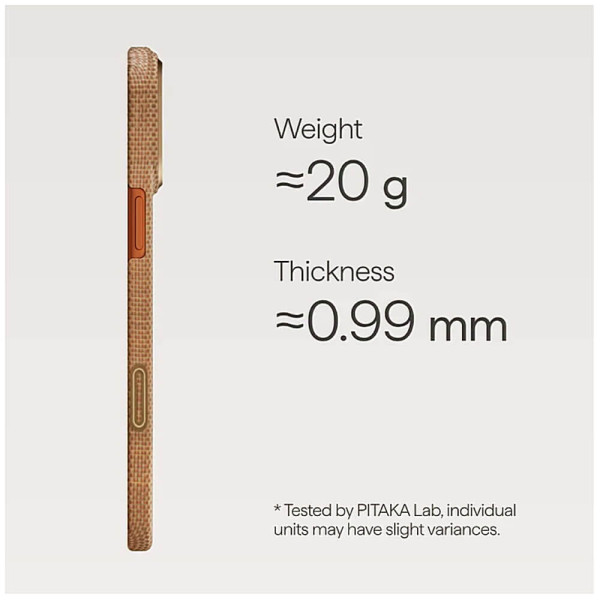 Чехол Pitaka Ultra-Slim Case Golden Glint for iPhone 17 Pro Max (KI1707AG)