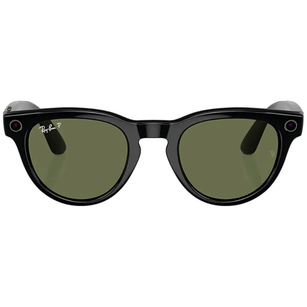 Смарт-очки Ray-Ban Meta Headliner Shiny Black Frame/Green Lenses (RW4009 601/9A 50-23) (Уценка)
