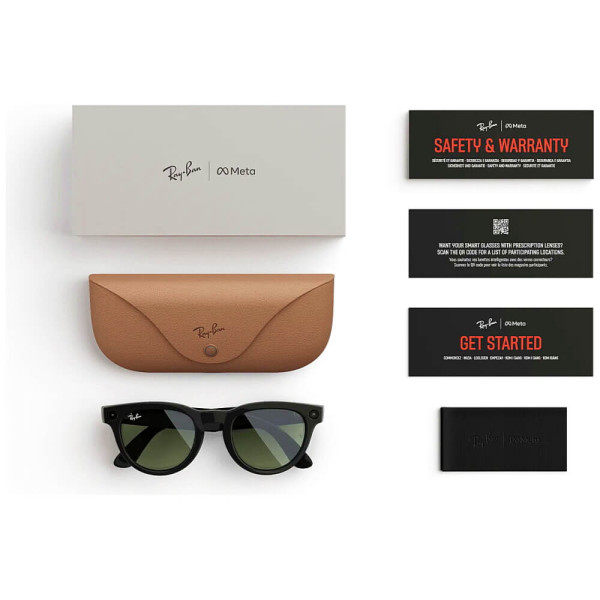 Смарт-очки Ray-Ban Meta Headliner Shiny Black Frame/Green Lenses (RW4009 601/9A 50-23)