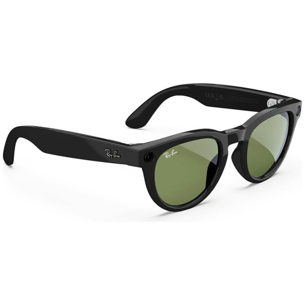 Смарт-очки Ray-Ban Meta Headliner Shiny Black Frame/Green Lenses (RW4009 601/9A 50-23) (Уценка)