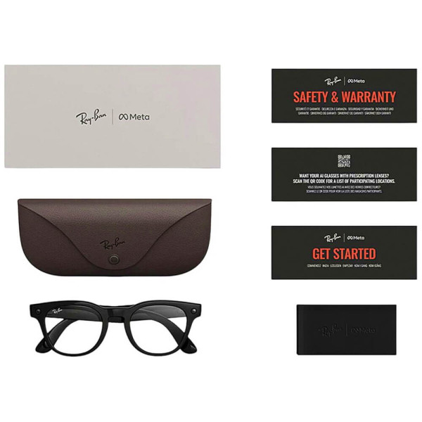 Смарт-очки Ray-Ban Meta Scriber Optics Gen 2 Shiny Black Frame with Demo Lens (RW7002 2000 49-22)
