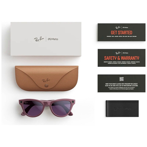 Смарт-очки Ray-Ban Meta Skyler Gen 2 St.Shiny Mystic Violet Frame/Clear to Amethyst Transit.Lens. (RW4014 6701CH 52-20)