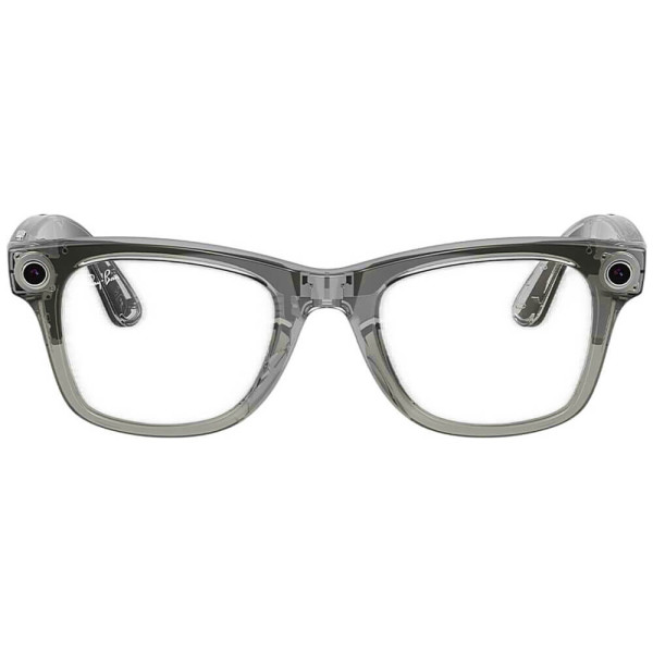 Смарт-очки Ray-Ban Meta Wayfarer Gen 2 Large Shiny Transparent Grey Frame/Clear to Sapphire Transitions Lenses (RW4012 6840MF 53-22)