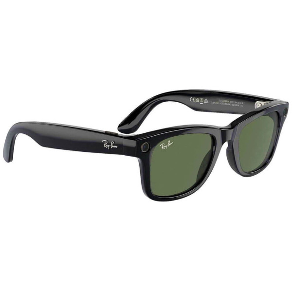 Смарт-очки Ray-Ban Meta Wayfarer Gen 2 Large Shiny Black Frame/G-15 Green Lenses (RW4012 601/71 53-22)