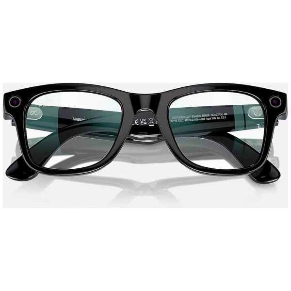 Смарт-очки Ray-Ban Meta Wayfarer Shiny Black Frame Clear Lenses (RW4006 601/SB 50-22)