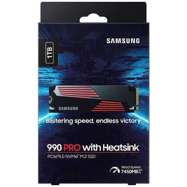 SSD-накопитель Samsung 990 PRO with Heatsink 1TB (MZ-V9P1T0CW)