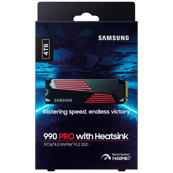 SSD-накопитель Samsung 990 PRO with Heatsink 4TB (MZ-V9P4T0CW)