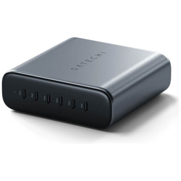 Сетевое зарядное устройство Satechi 200W USB-C 6-Port PD GaN Space Gray (ST-C200GM-EU)