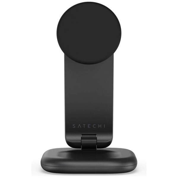 Беспроводное зарядное устройство Satechi 3-in-1 Foldable Qi2 25W Wireless Charging Stand Space Gray (ST-Q25F31C-EA)