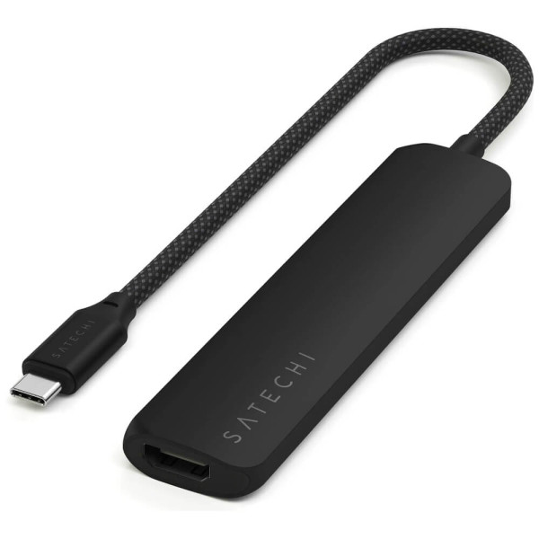 Хаб Satechi 6-in-1 USB-C Slim Multiport Adapter 4K Black (ST-P6SK)
