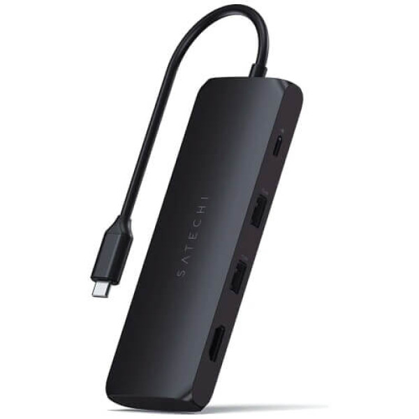 Хаб Satechi Aluminum Type-C Hybrid Multiport Adapter Black (ST-UCHSEK)