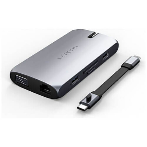 Переходник Satechi Aluminum USB-C On-the-Go Multiport Adapter Space Grey (ST-UCMBAM)