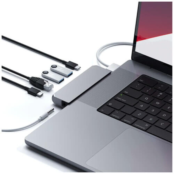 Хаб Satechi Aluminum USB-C Pro Hub Mini Adapter Space Gray (ST-UCPHMIM)