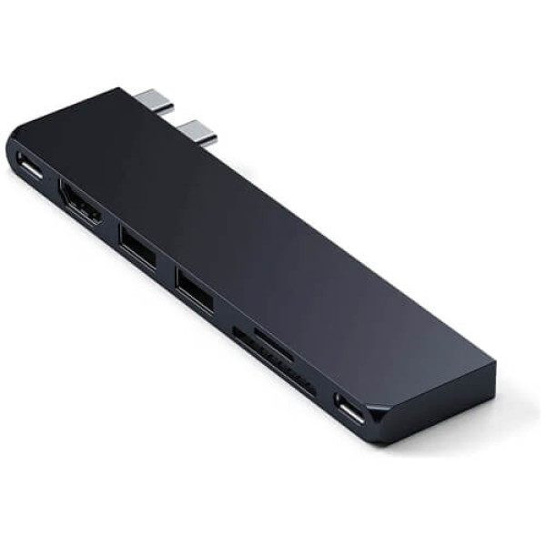 Хаб Satechi Aluminum USB-C Pro Hub Slim Adapter Midnight (ST-HUCPHSD)