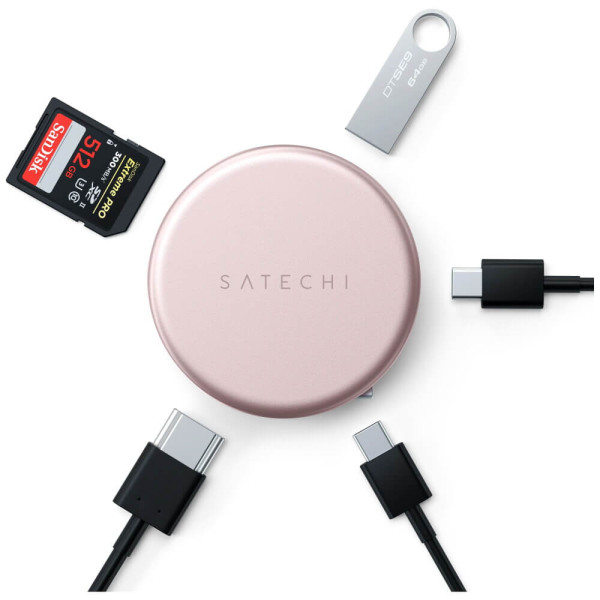 Адаптер Satechi OntheGo 5-in-1 USB-C Multiport Adapter Blush (ST-POTG5P)