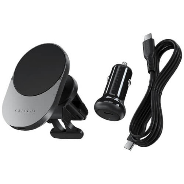 Автомобильное зарядное устройство Satechi Qi2 Wireless Car Charger Space Gray (ST-Q2CCM)