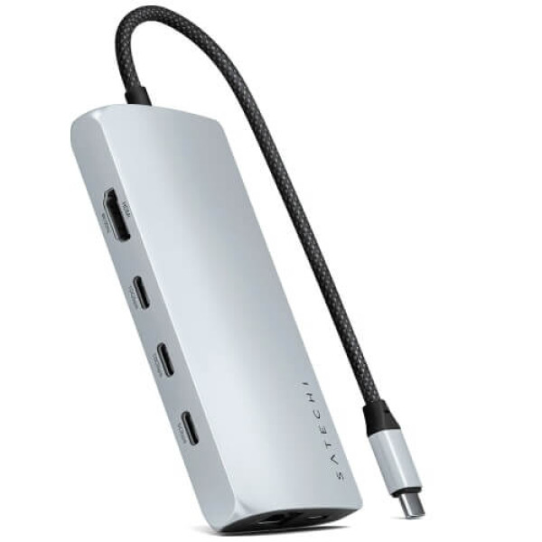 Хаб Satechi USB-C Multiport Adapter 8K with Ethernet V3 Silver (ST-P8KES)