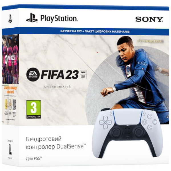 Геймпад Sony DualSense White для Sony PS5 + FIFA 23 (9440796)