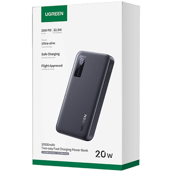 Внешний аккумулятор UGREEN PB311 10000mAh 20W Black (25742)