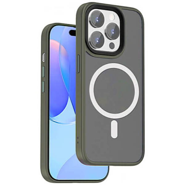 Чехол-накладка WiWU FGG-011 Magnetic Colorful Series for iPhone 15 Pro Max Grey