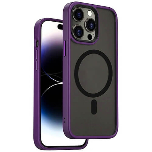 Чехол-накладка WIWU FGG-011 Magnetic Colorful Series for iPhone 15 Purple