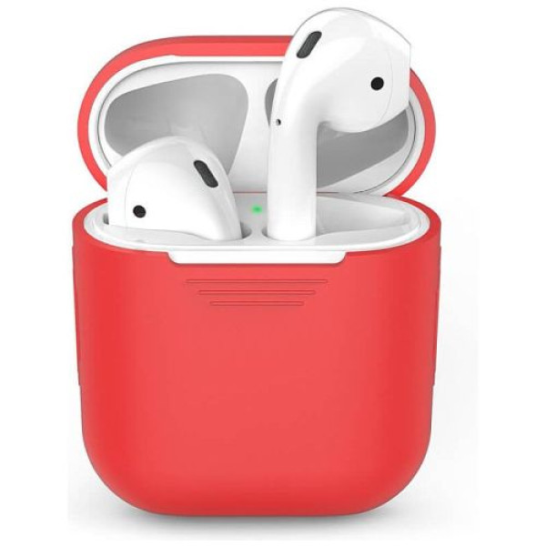 Чехол для наушников AhaStyle Silicone Case for AirPods Red (X001DC77ZB)