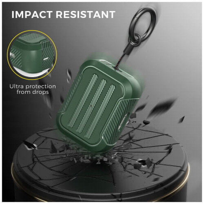 Чехол для наушников AhaStyle Rugged Protective Case for AirPods Pro 2 with strap Midnight Green (X003KE4A7N)