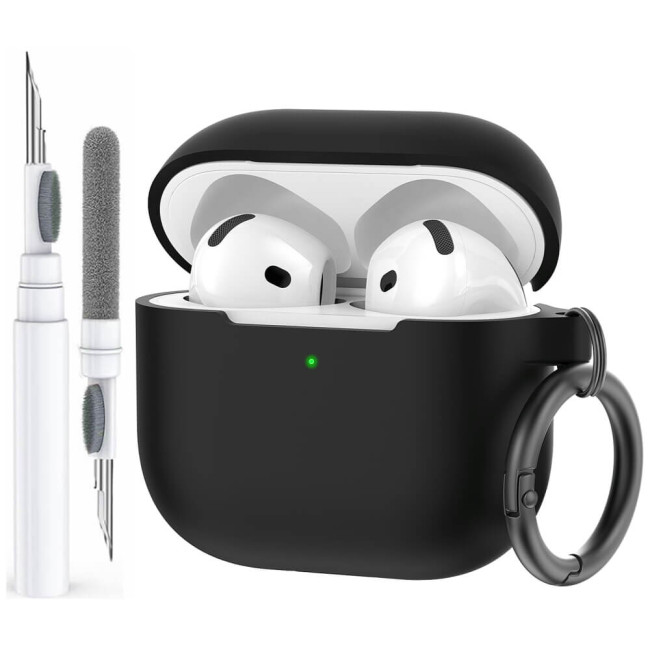 Чехол AhaStyle Silicone Case for Airpods 4 Black (CP-196-BK)