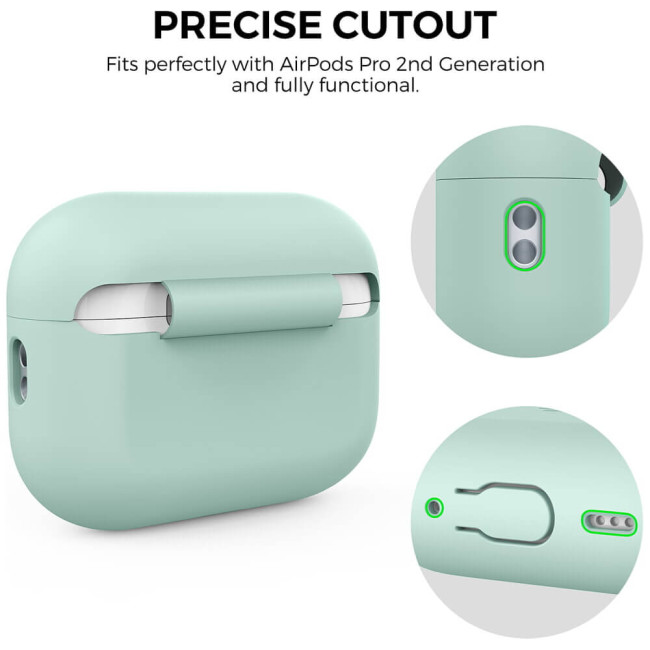 Чехол AhaStyle Silicone Case for Airpods Pro 2 with strap Gemstone Green (CP-187-2-C-GG)
