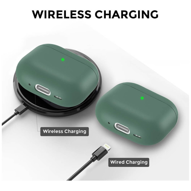 Чехол AhaStyle Ultra-Thin Silicone Case for Airpods 4 Midnight Green (CP-WG172-PG)