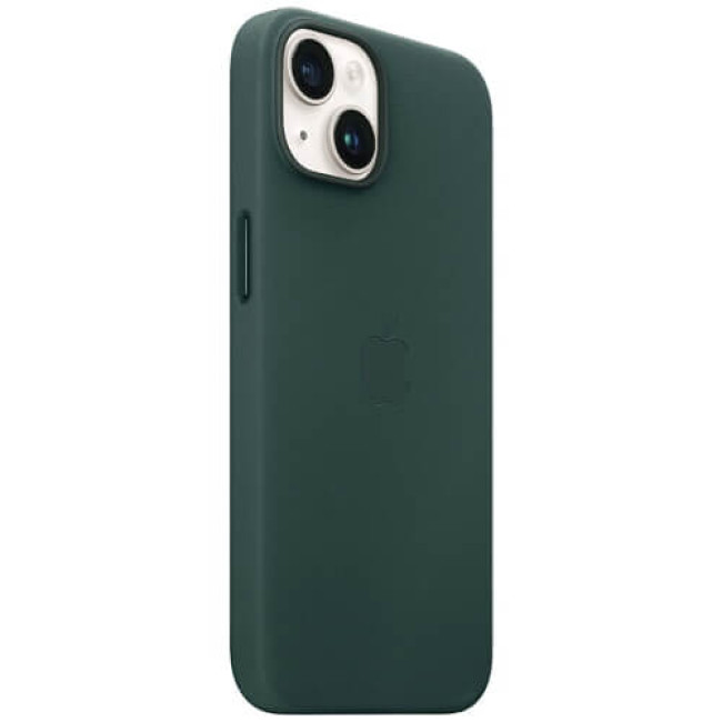 Чехол-накладка Apple iPhone 14 Leather Case with MagSafe Forest Green (MPP53)