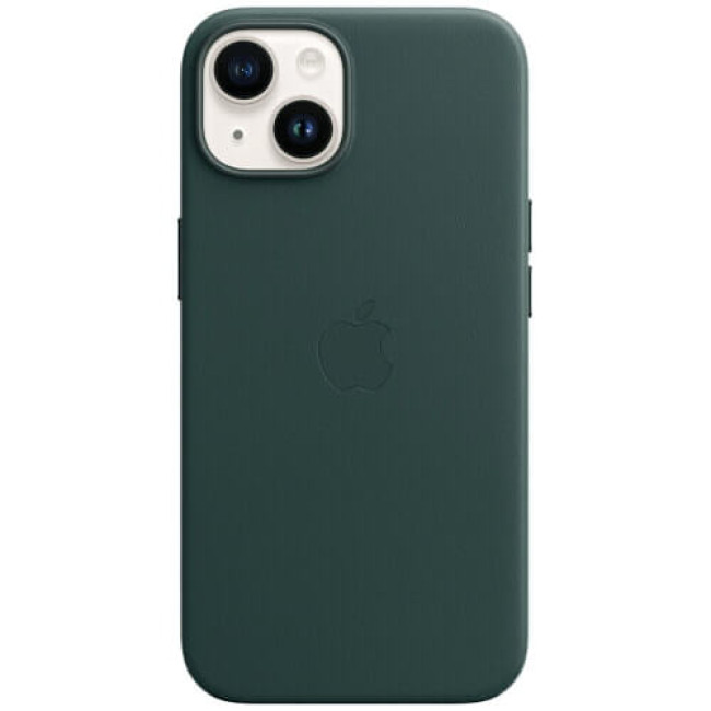 Чехол-накладка Apple iPhone 14 Leather Case with MagSafe Forest Green (MPP53)