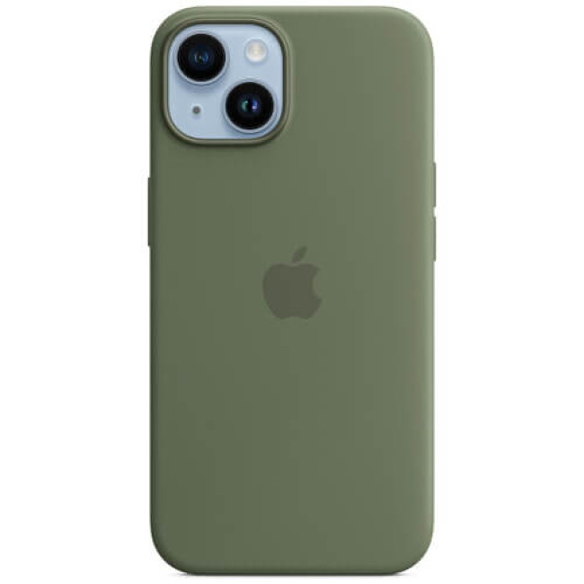 Чехол-накладка Apple iPhone 14 Silicone Case with MagSafe Olive (MQU83)