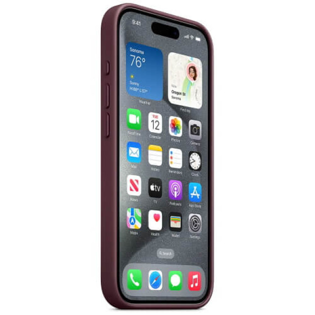 Чехол-накладка Apple iPhone 15 Pro Max FineWoven Case with MagSafe Mulberry (MT4X3)