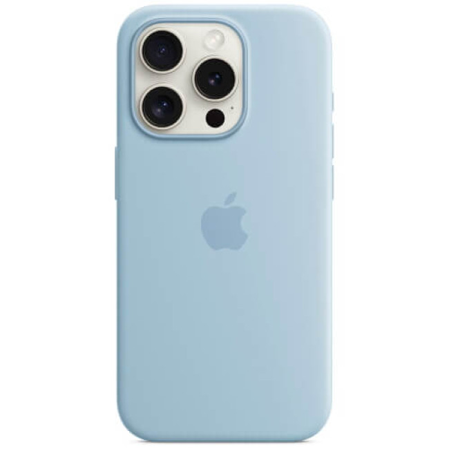 Чехол-накладка Apple iPhone 15 Pro Max Silicone Case with MagSafe Light Blue (MWNR3)
