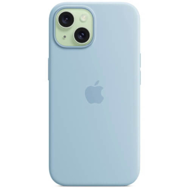 Чехол-накладка Apple iPhone 15 Silicone Case with MagSafe Light Blue (MWND3)