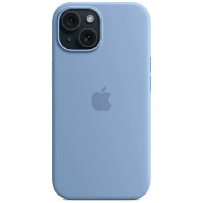 Чехол-накладка Apple iPhone 15 Silicone Case with MagSafe Winter Blue (MT0Y3)