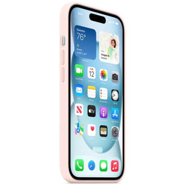 Чехол-накладка Apple iPhone 15 Silicone Case with MagSafe Light Pink (MT0U3)