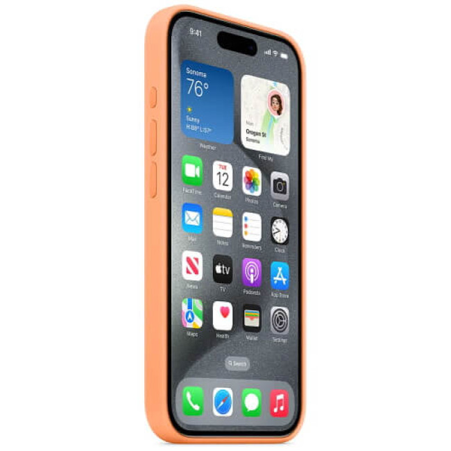 Чехол-накладка Apple iPhone 15 Pro Silicone Case with MagSafe Orange Sorbet (MT1H3)